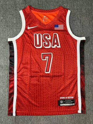 7 Durant 2024 USA Team jersey red